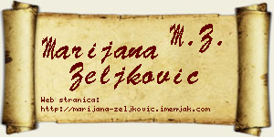 Marijana Zeljković vizit kartica